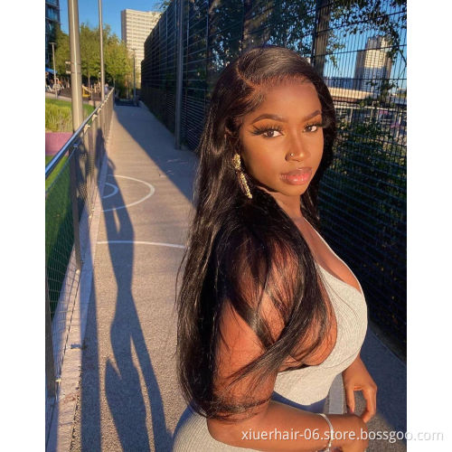 RTS Brazilian Bang Wholesale 100% Vendors Glueless Virgin Closure Lace 4x4 Silky Straight Human Hair Wig